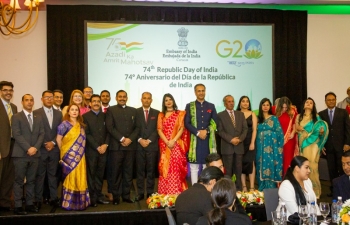 Destellos de la recepcion organizada para celebrar el 74 Dia de la Republica de la India en Caracas.